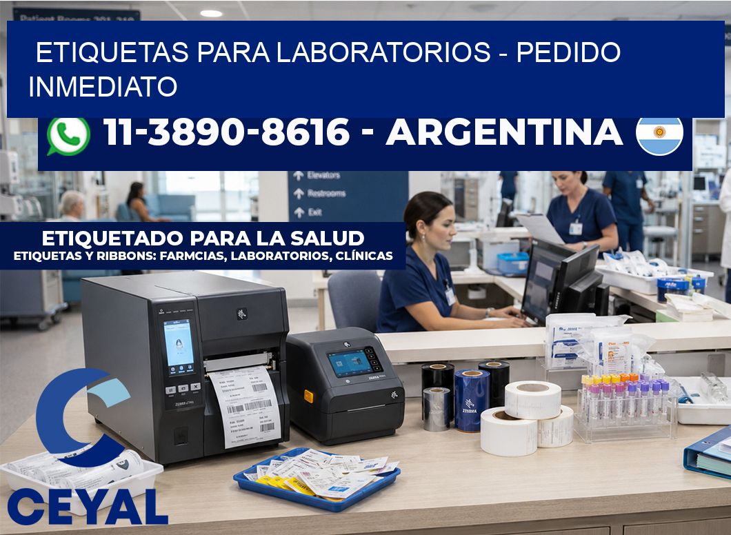 ETIQUETAS PARA LABORATORIOS - Pedido inmediato