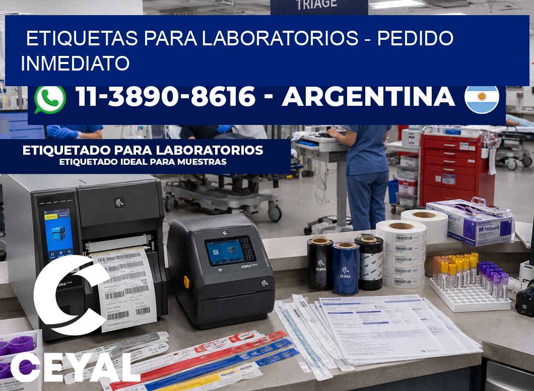 ETIQUETAS PARA LABORATORIOS – Pedido inmediato