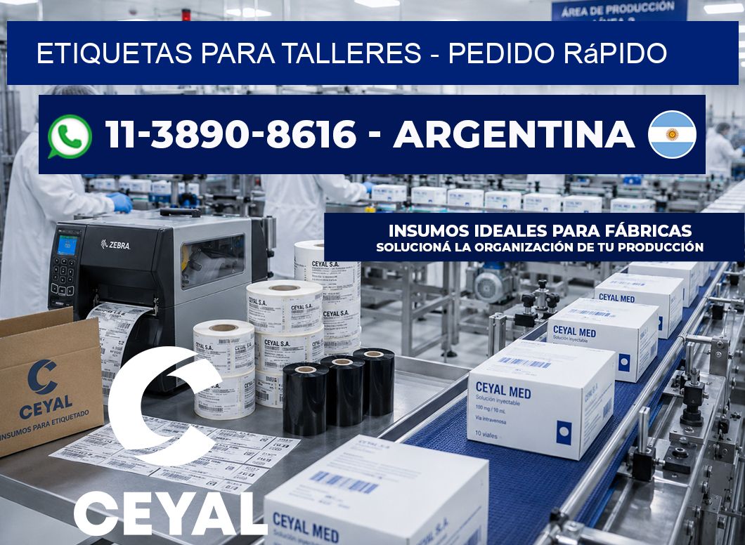 ETIQUETAS PARA TALLERES - Pedido rápido