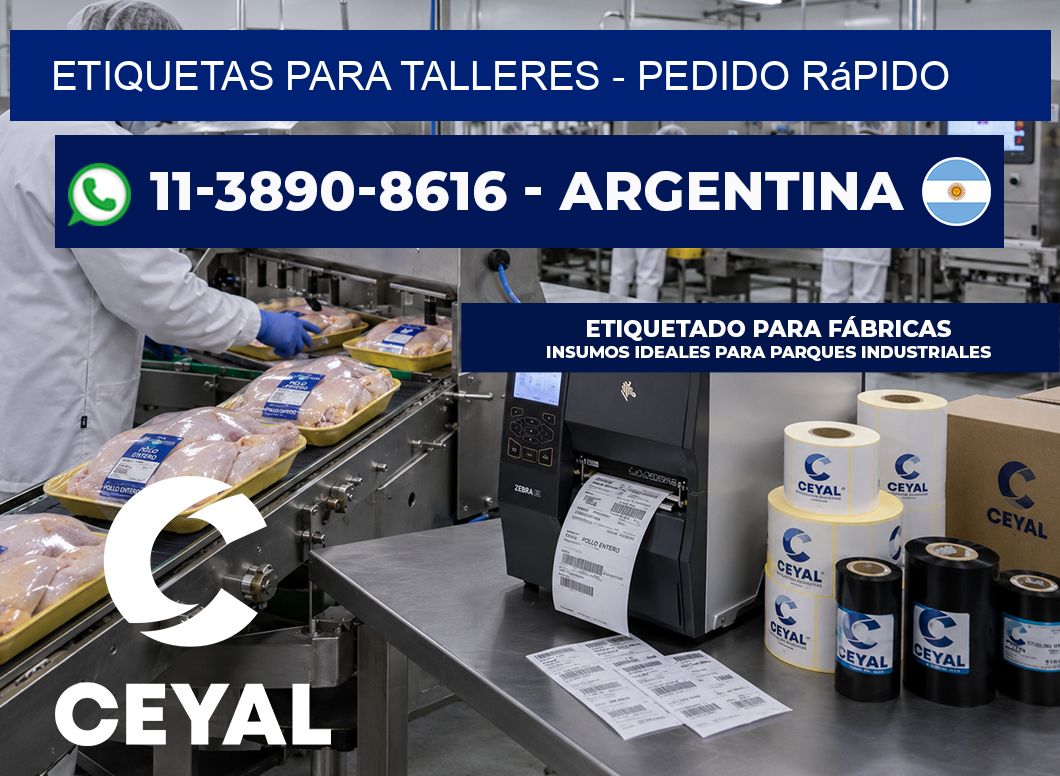 ETIQUETAS PARA TALLERES – Pedido rápido