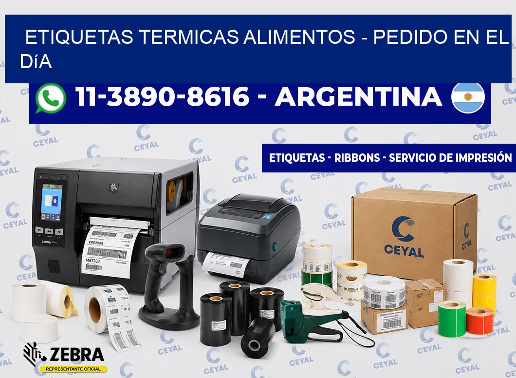 ETIQUETAS TERMICAS ALIMENTOS - Pedido en el día