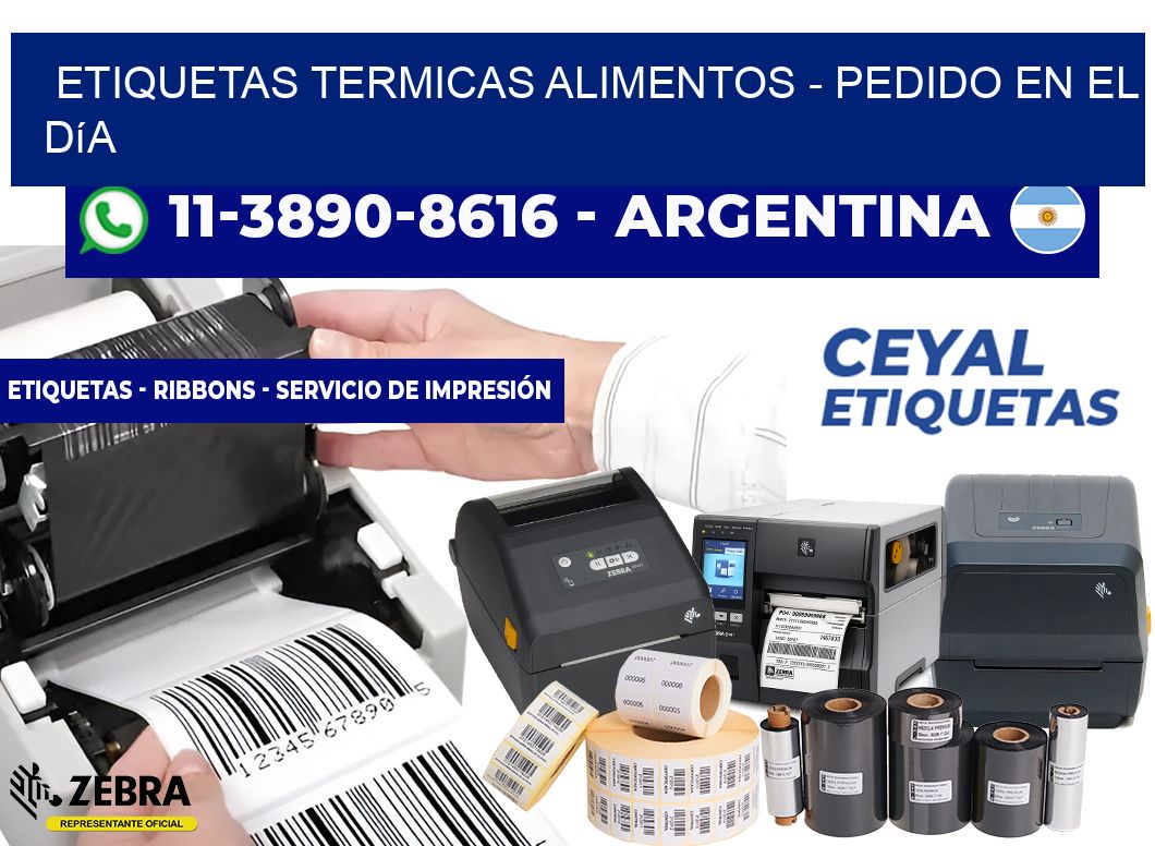 ETIQUETAS TERMICAS ALIMENTOS - Pedido en el día