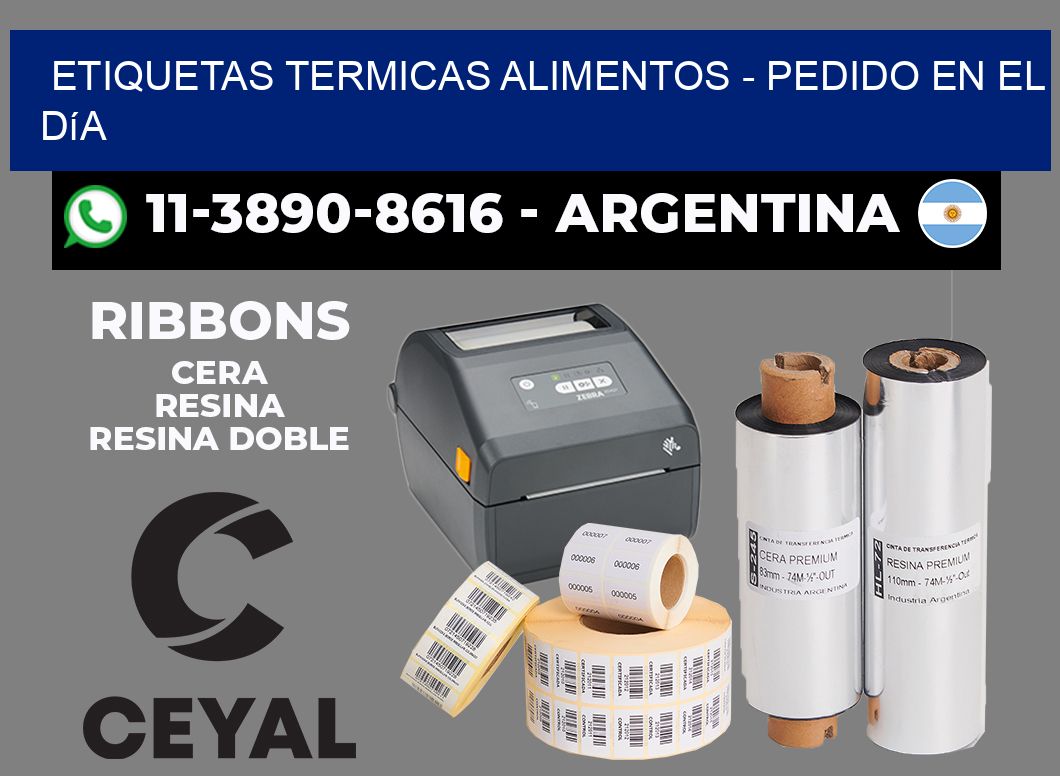ETIQUETAS TERMICAS ALIMENTOS - Pedido en el día