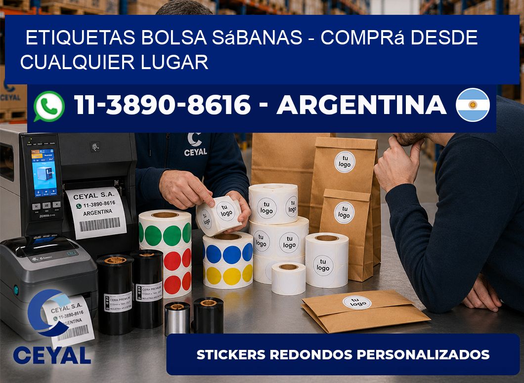 Etiquetas Bolsa sábanas - Comprá desde cualquier lugar