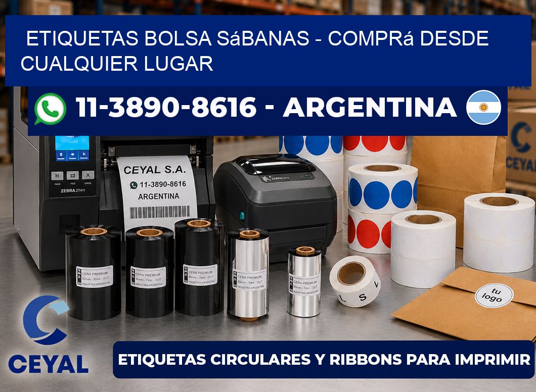 Etiquetas Bolsa sábanas - Comprá desde cualquier lugar
