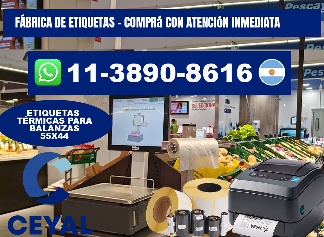 FÁBRICA DE ETIQUETAS - Comprá con atención inmediata