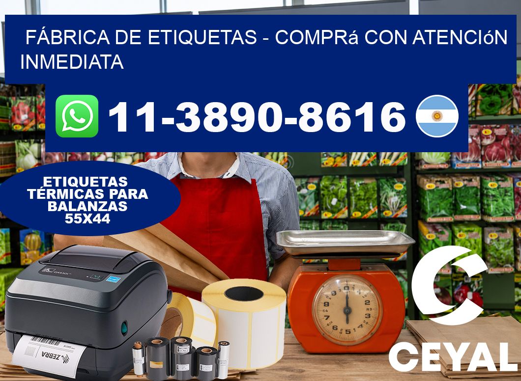 FÁBRICA DE ETIQUETAS – Comprá con atención inmediata