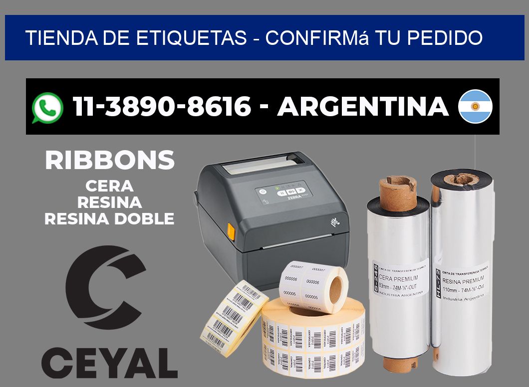TIENDA DE ETIQUETAS - Confirmá tu pedido