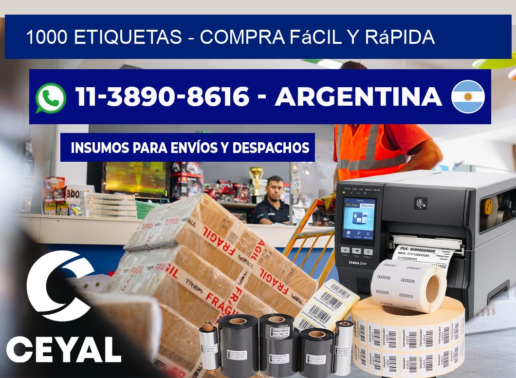 1000 ETIQUETAS – Compra fácil y rápida
