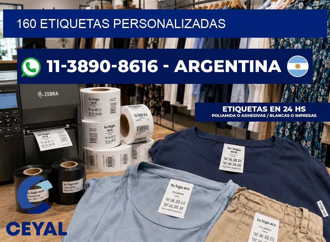 160 ETIQUETAS PERSONALIZADAS