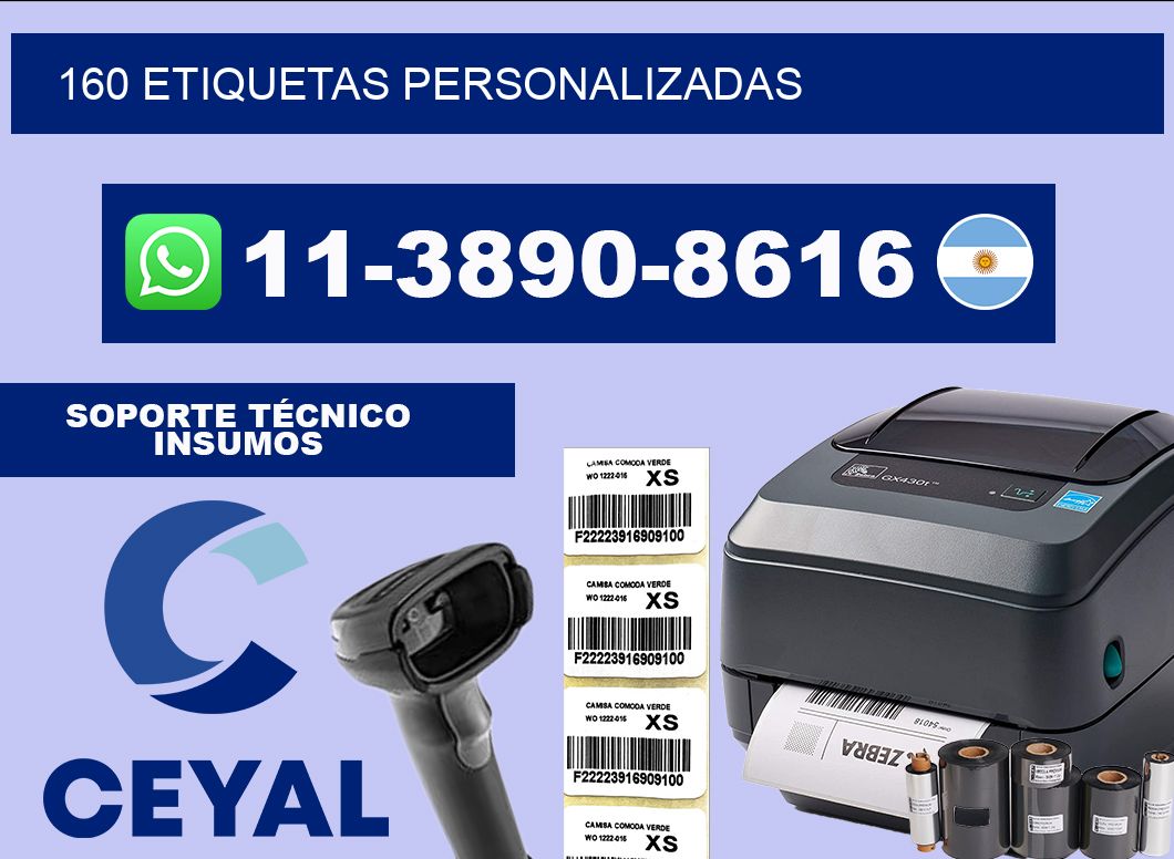 160 ETIQUETAS PERSONALIZADAS