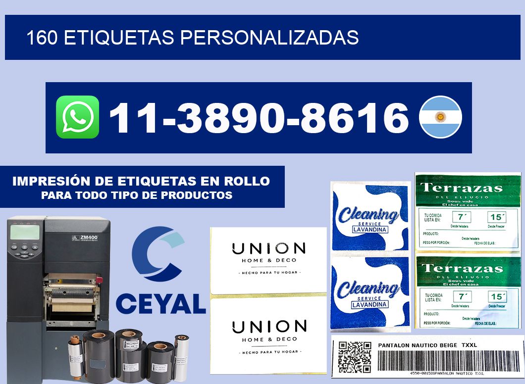 160 ETIQUETAS PERSONALIZADAS