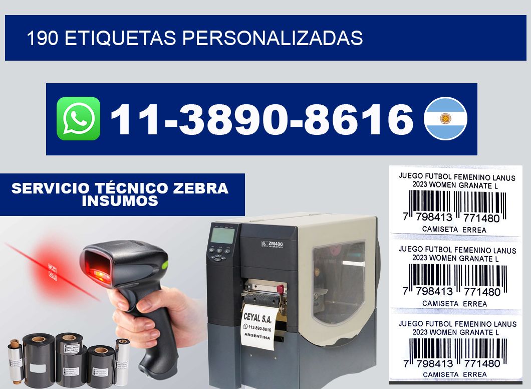 190 ETIQUETAS PERSONALIZADAS