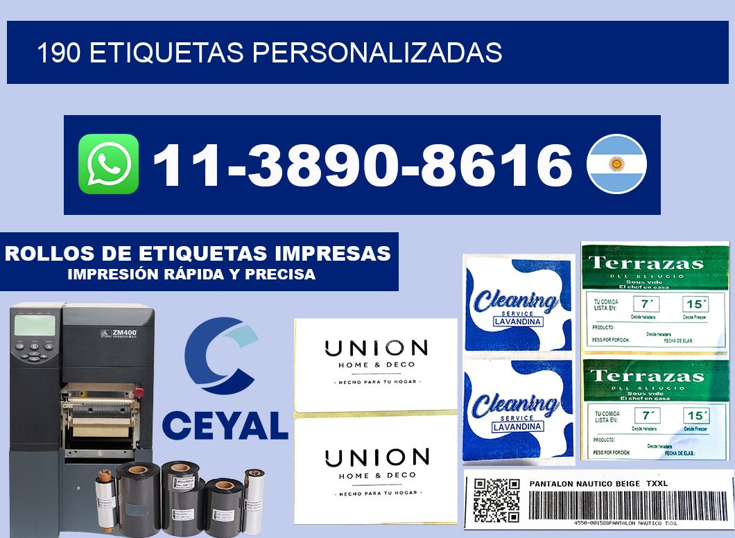 190 ETIQUETAS PERSONALIZADAS