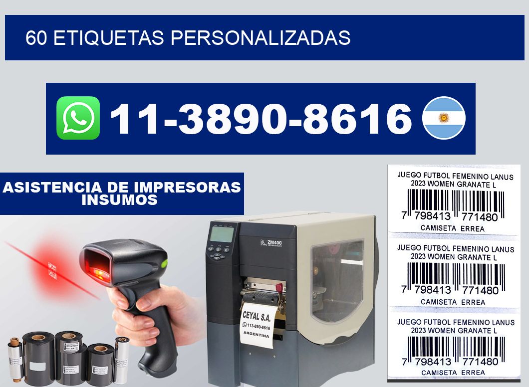60 ETIQUETAS PERSONALIZADAS