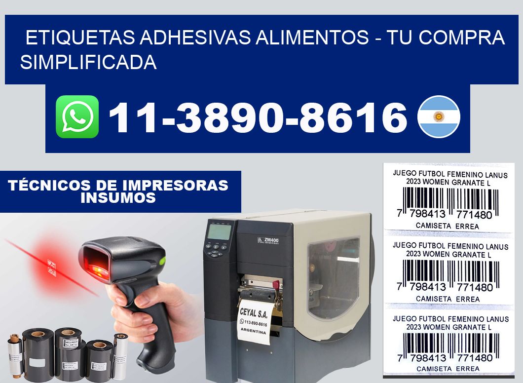 ETIQUETAS ADHESIVAS ALIMENTOS - Tu compra simplificada