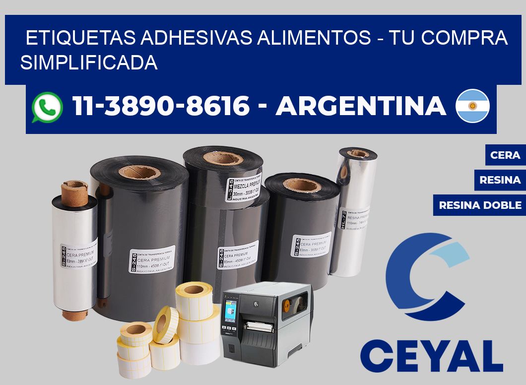ETIQUETAS ADHESIVAS ALIMENTOS - Tu compra simplificada