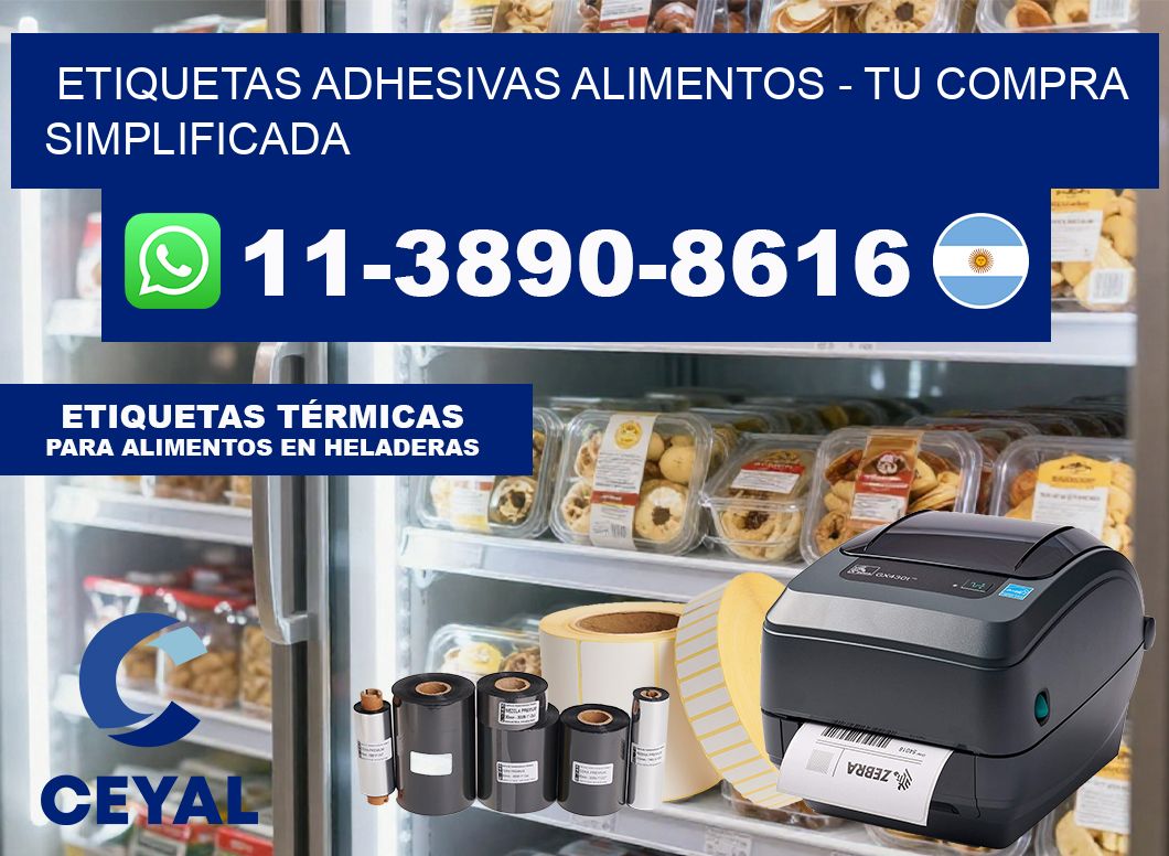 ETIQUETAS ADHESIVAS ALIMENTOS – Tu compra simplificada