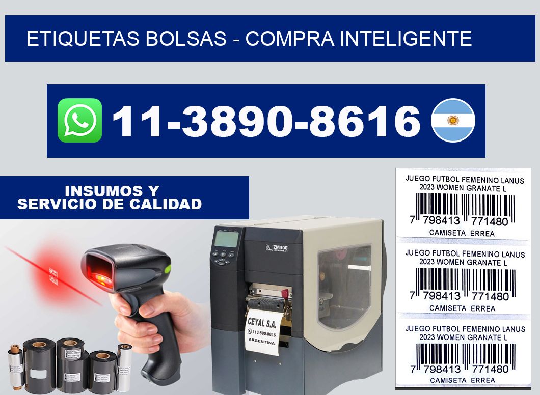 ETIQUETAS BOLSAS - Compra inteligente