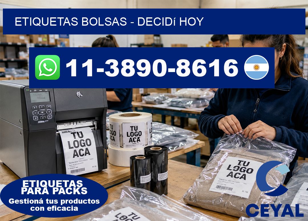 ETIQUETAS BOLSAS - Decidí hoy