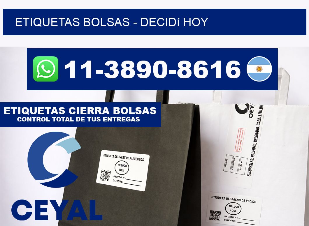 ETIQUETAS BOLSAS - Decidí hoy