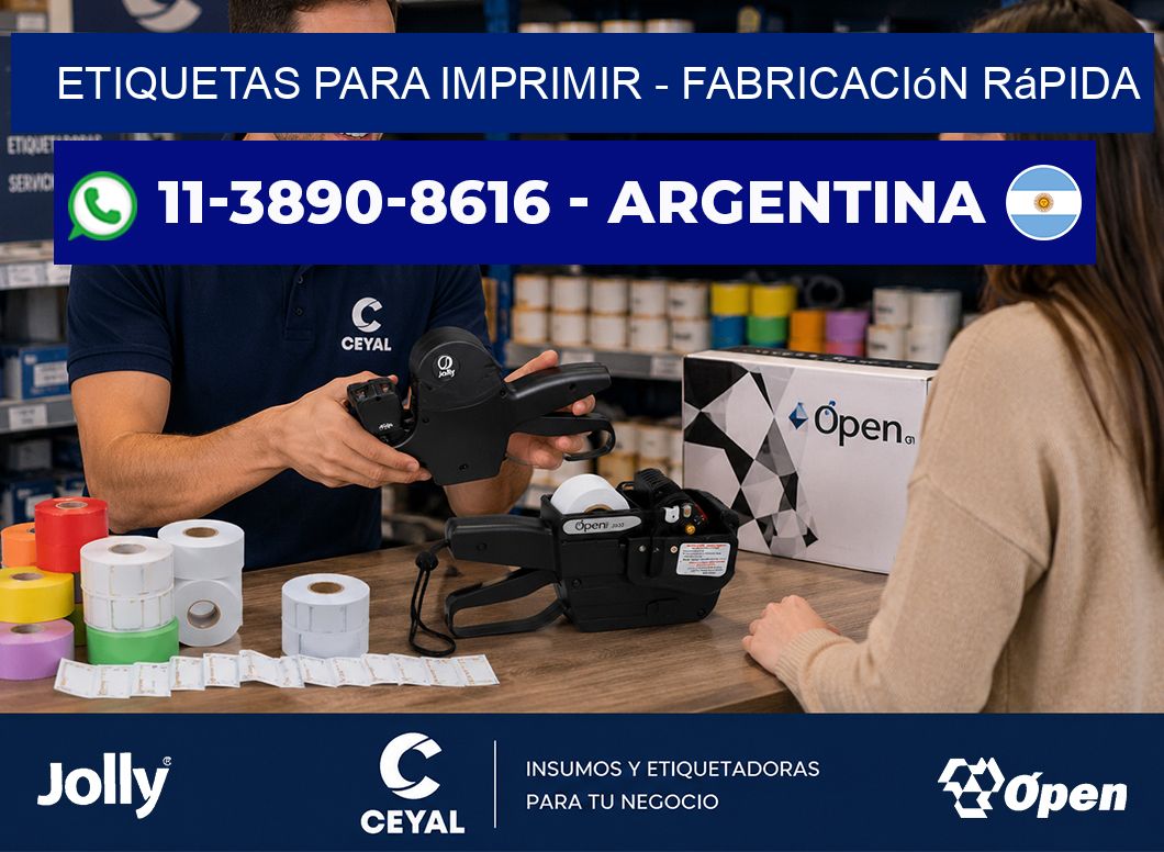 ETIQUETAS PARA IMPRIMIR - Fabricación rápida