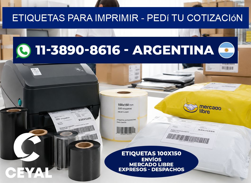 ETIQUETAS PARA IMPRIMIR - Pedí tu cotización