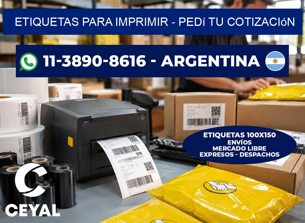 ETIQUETAS PARA IMPRIMIR - Pedí tu cotización