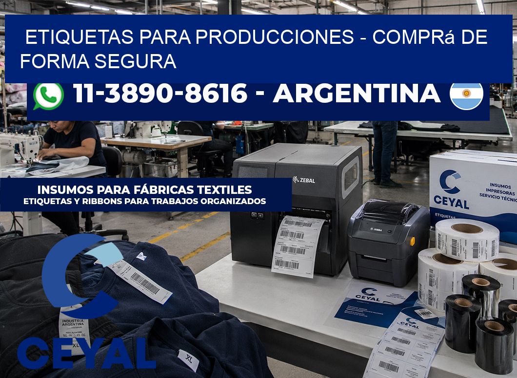 ETIQUETAS PARA PRODUCCIONES - Comprá de forma segura