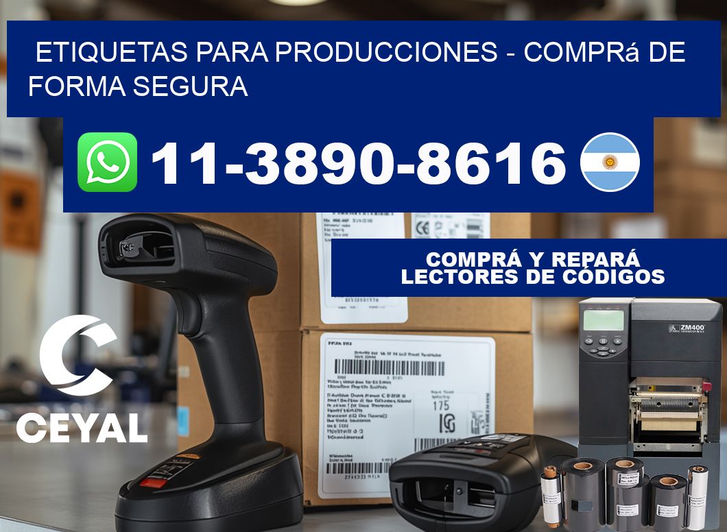 ETIQUETAS PARA PRODUCCIONES - Comprá de forma segura