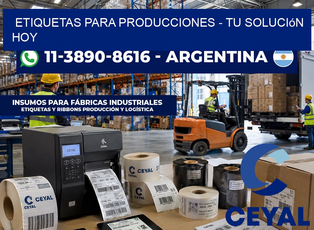 ETIQUETAS PARA PRODUCCIONES - Tu solución hoy