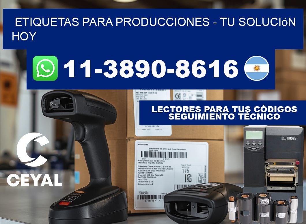 ETIQUETAS PARA PRODUCCIONES - Tu solución hoy