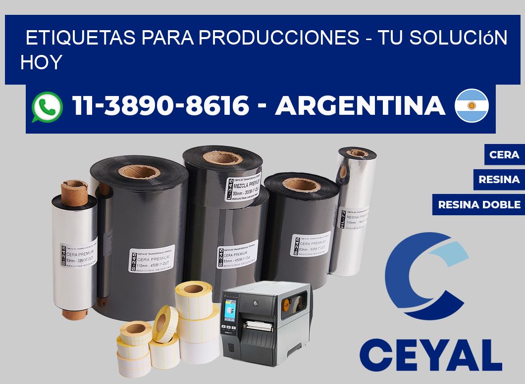 ETIQUETAS PARA PRODUCCIONES - Tu solución hoy