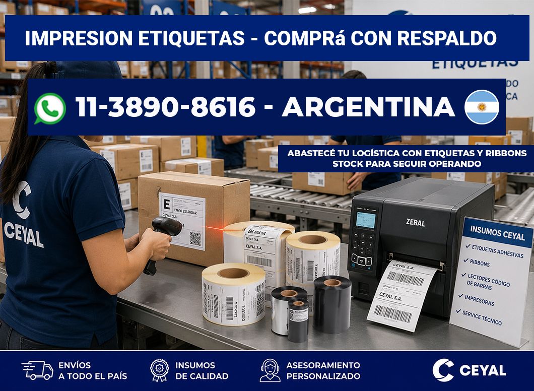 IMPRESION ETIQUETAS - Comprá con respaldo