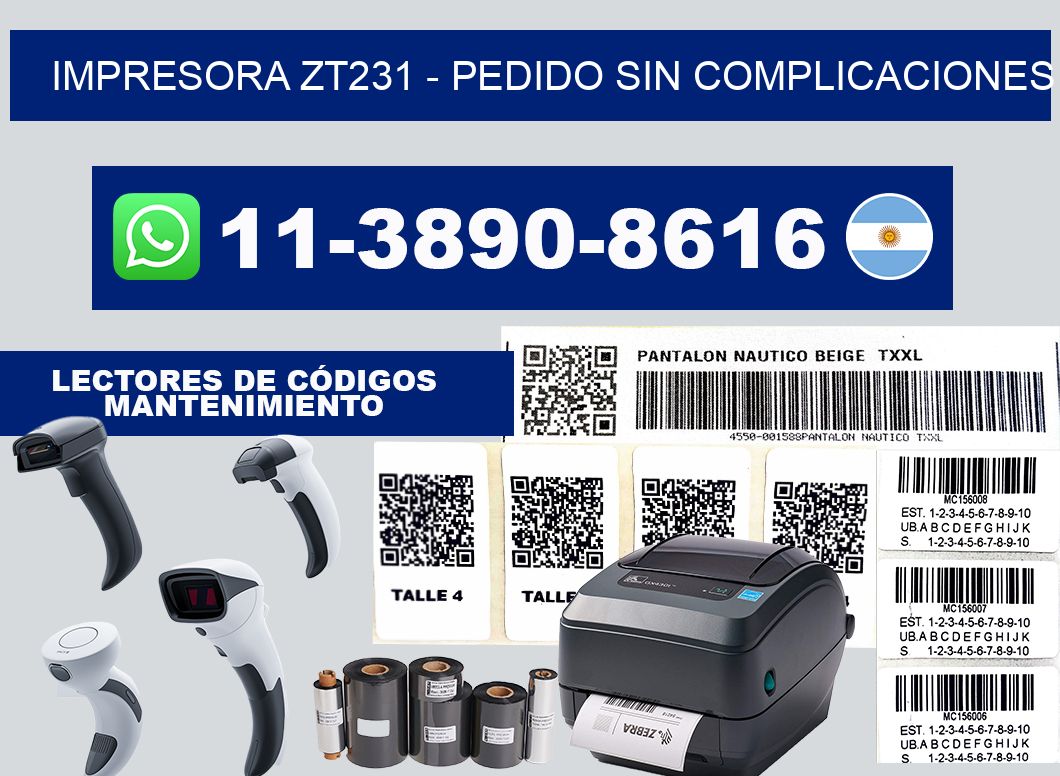IMPRESORA ZT231 - Pedido sin complicaciones