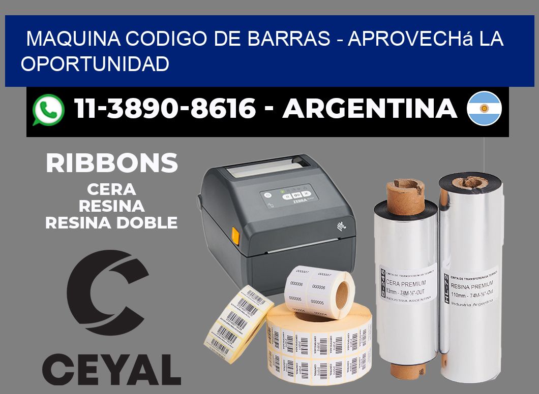 MAQUINA CODIGO DE BARRAS - Aprovechá la oportunidad