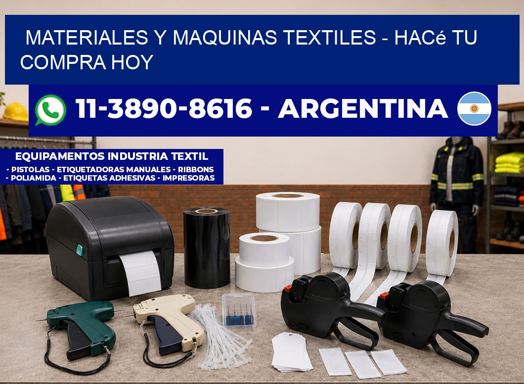 MATERIALES Y MAQUINAS TEXTILES - Hacé tu compra hoy