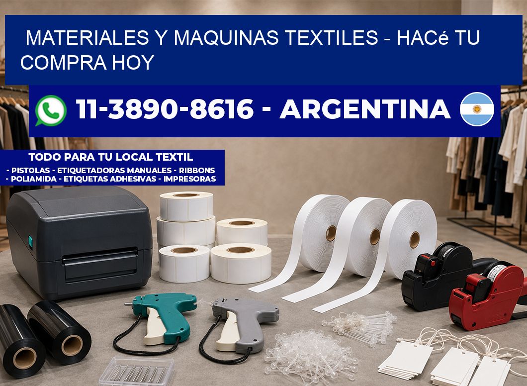 MATERIALES Y MAQUINAS TEXTILES - Hacé tu compra hoy
