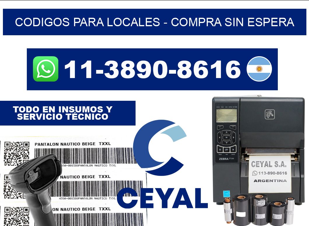 Codigos para locales - Compra sin espera