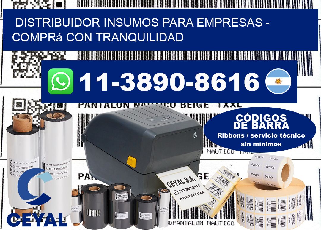 DISTRIBUIDOR INSUMOS PARA EMPRESAS - Comprá con tranquilidad