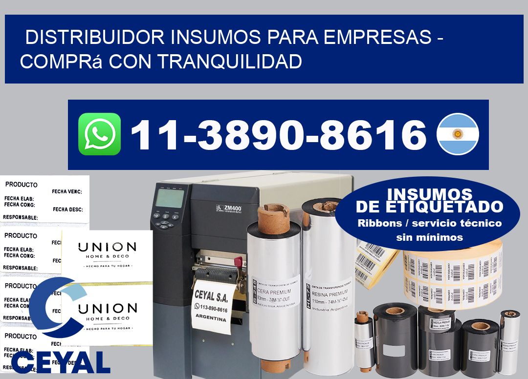 DISTRIBUIDOR INSUMOS PARA EMPRESAS - Comprá con tranquilidad