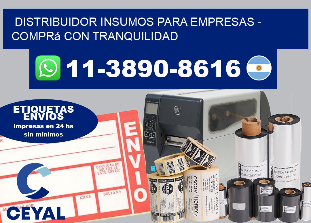 DISTRIBUIDOR INSUMOS PARA EMPRESAS - Comprá con tranquilidad