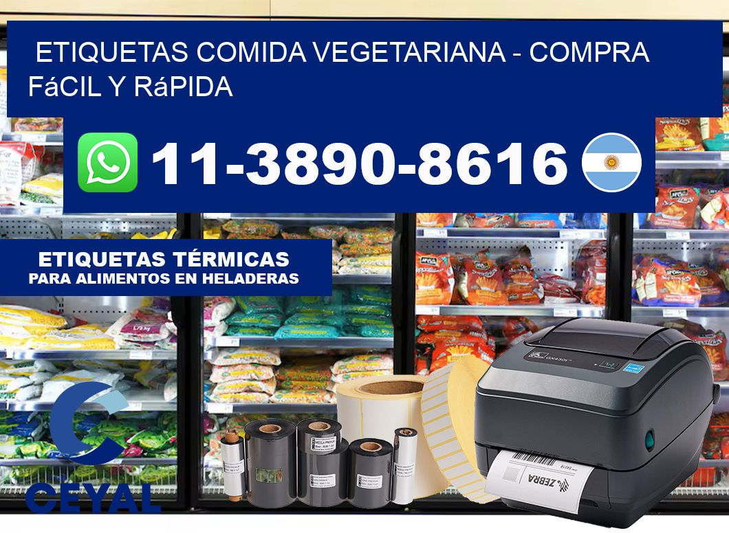 ETIQUETAS COMIDA VEGETARIANA – Compra fácil y rápida
