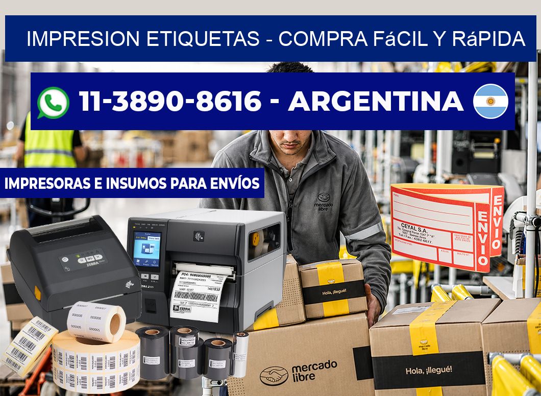 IMPRESION ETIQUETAS - Compra fácil y rápida