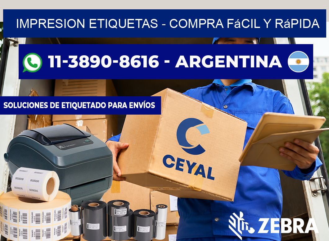 IMPRESION ETIQUETAS - Compra fácil y rápida