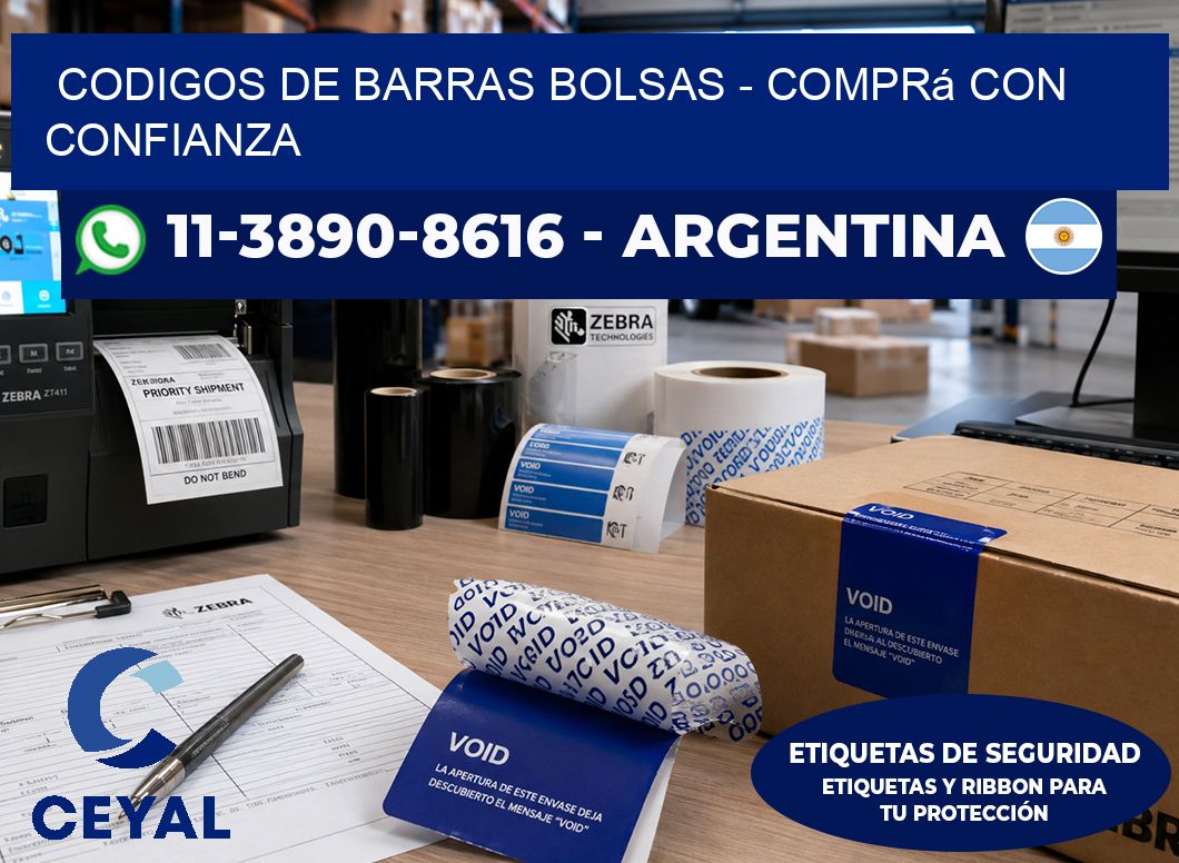 codigos de barras bolsas - Comprá con confianza