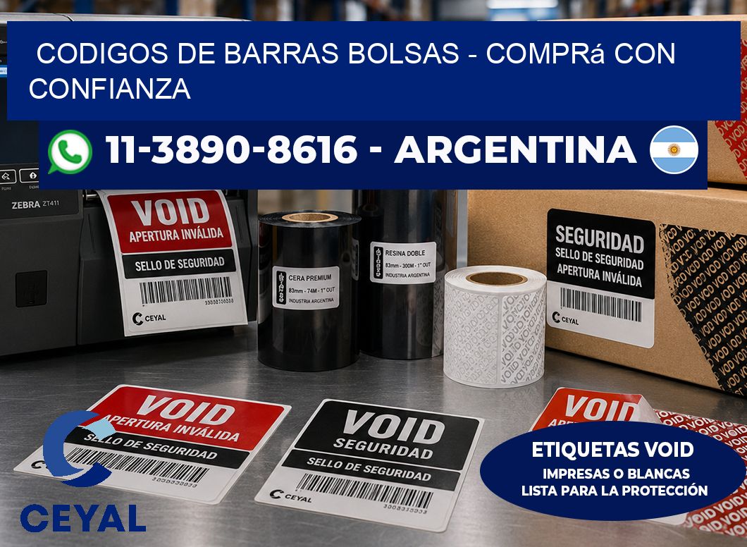 codigos de barras bolsas - Comprá con confianza