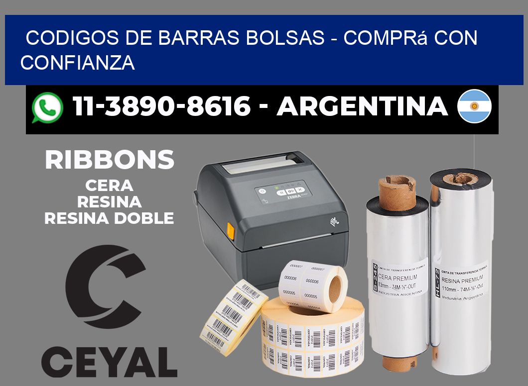 codigos de barras bolsas - Comprá con confianza