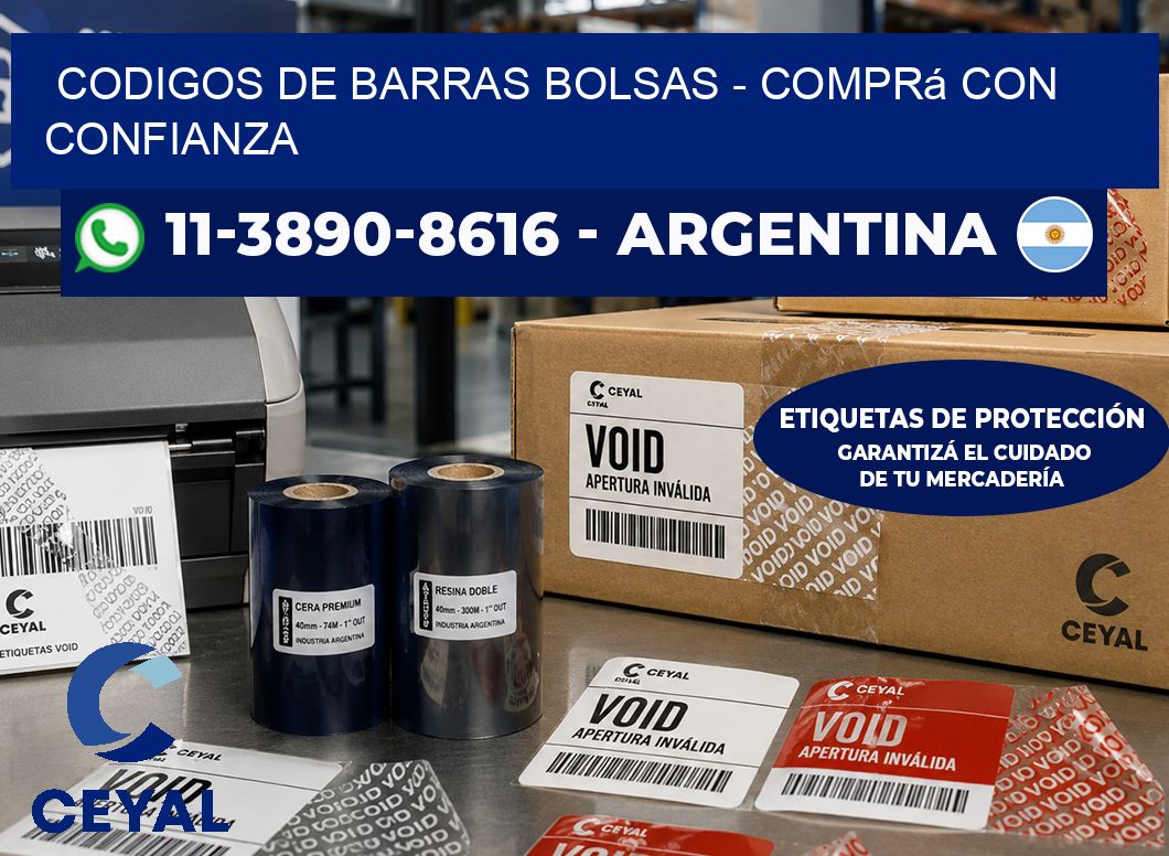 codigos de barras bolsas – Comprá con confianza