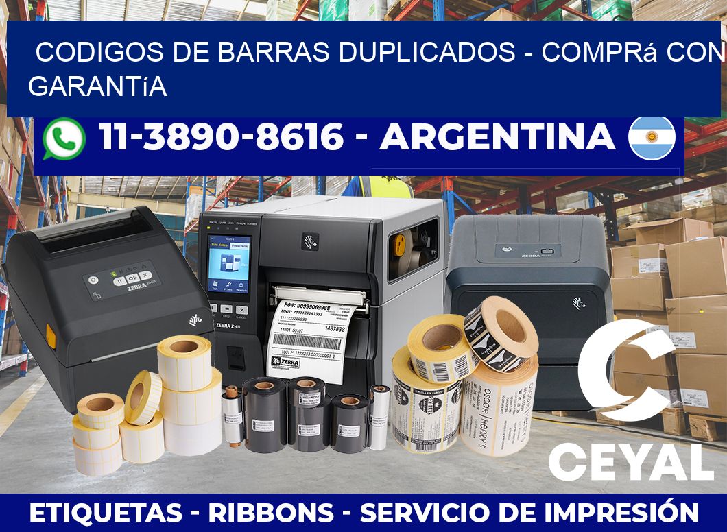 codigos de barras duplicados - Comprá con garantía